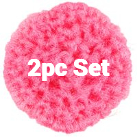 Dark Pink Scrubbie Set - 2pcs