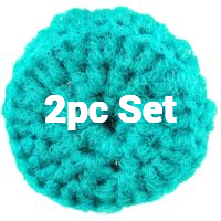 Turquoise Blue Scrubbie Set - 2pcs